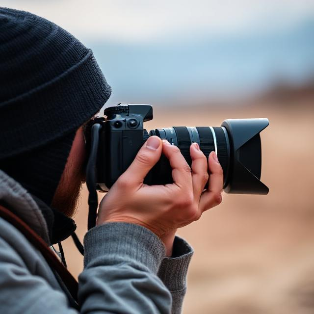 Photographer with camera